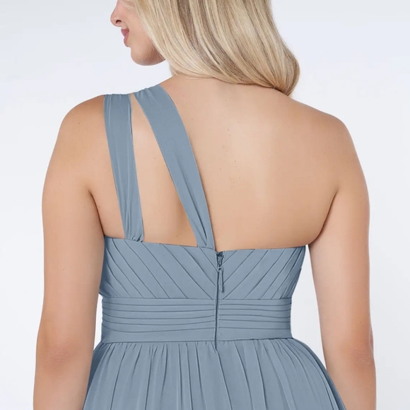 Azazie Dusty Blue - molly dress - Picture 2 of 4